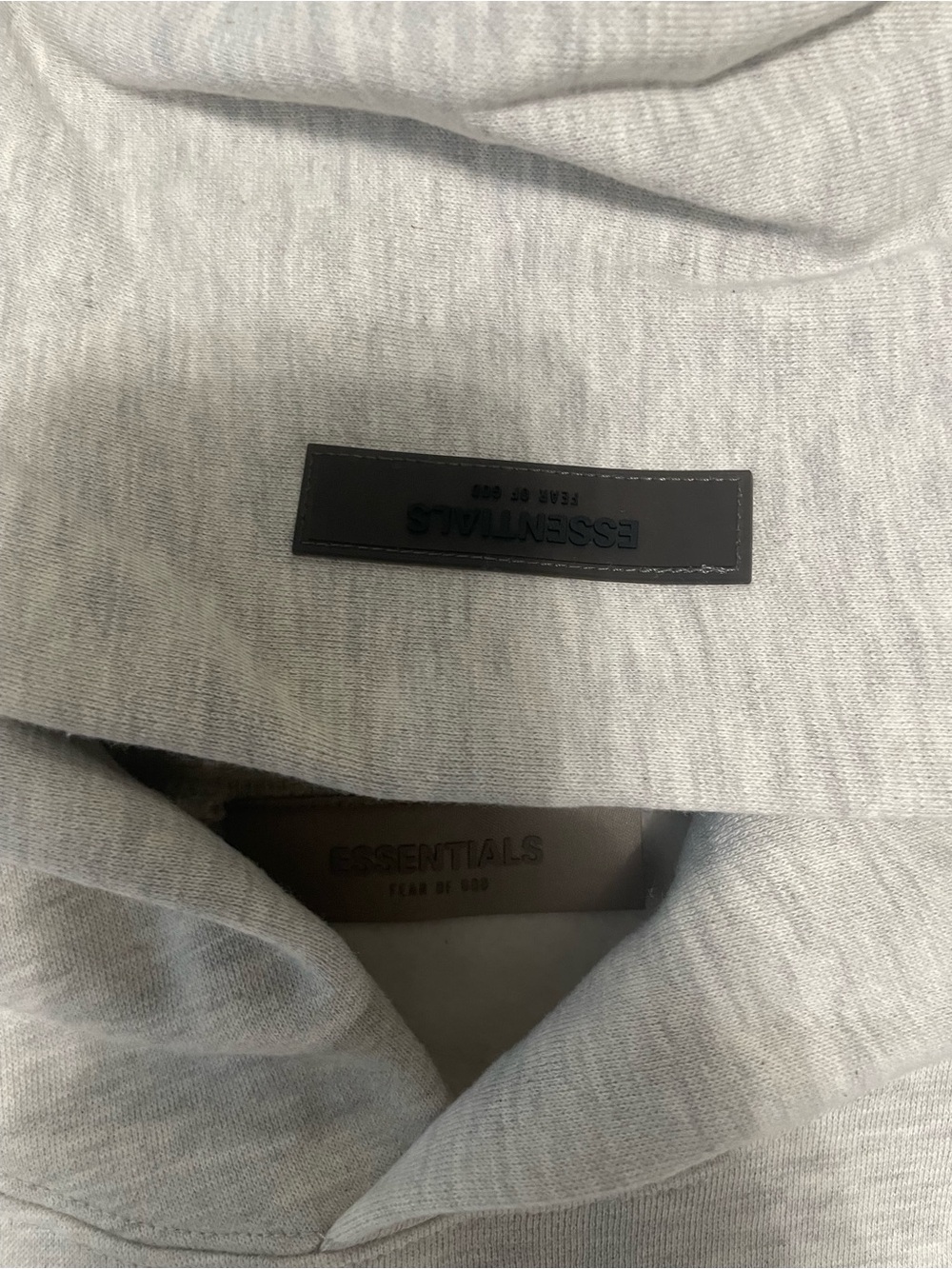Fear of God Essentials Light Gray Logo Hoodie - Picture 5 of 6
